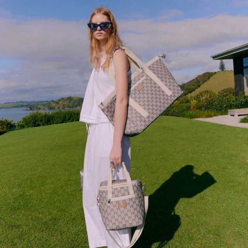 Kollab X Karen Walker Tote Bag Sage Monogram image number 1
